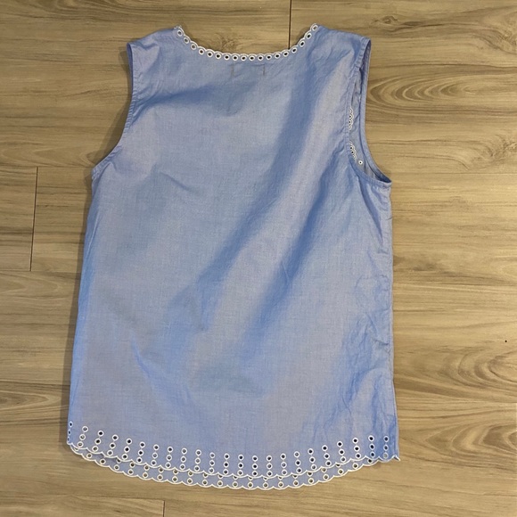 J. Crew Blue Eyelet stop Size 4 - Picture 2 of 7